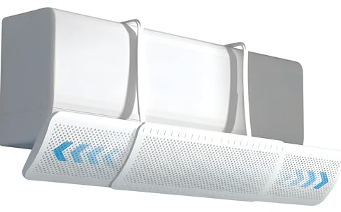 Deflettore per Condizionatore Universale Regolabile (56-90 cm), Paravento per Aria Condizionata Anti-Condensa con Regolazione a 180°, Installazione Facile Senza Fori per Inverno ed Estate Casa Ufficio
