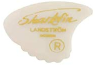 Shark Fin Plektrum/Pick Sweden Goldprint, 0,52 mm, medium, weiß, 12 Stück