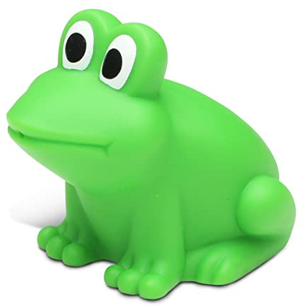 DolliBu Frog Bath Buddy Squirter - Floating Green Frog Rubber Bath Toy, Fun Water Squirting Bathtime Play for Toddlers, Cute & Soft Animal Toy for The Bathtub, Beach & Pool for Girls & Boys - 3 Inch