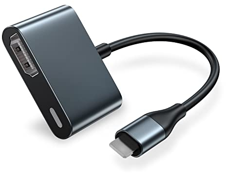 Apple MFi Zertifizierter Lightning zu HDMI Adapter für iPhone 14/13/12/11/SE/XR/X/8/7/iPad, 1080p Full HD, Plug & Play, Kein Netzteil nötig