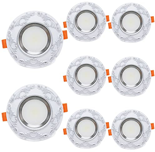 PAZWAHF TDOS-O 4 PCS LED-Downlights, blendfreie Einbaustrahler, 7 W/700 lm Deckeneinbauleuchte, CRI 85+, 160 ° Abstrahlwinkel, nicht dimmbar, inklusive Transformator
