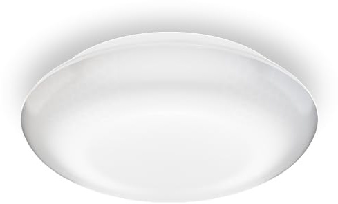 Steinel LED Deckenleuchte DL Vario Quattro S weiß, 360° Bewegungsmelder einstellbar, 4000K neutralweiß, Außenleuchte schlagfest, IP54