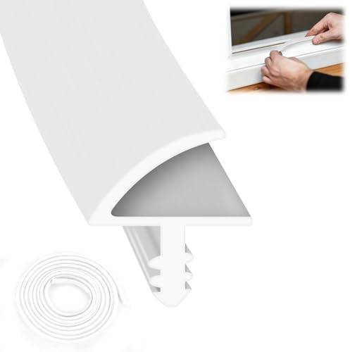 Joint de porte, joint de cadre de porte d'intérieur, pour isolation acoustique et prévention des collisions, pour rainure de 3 mm et feuillure de 11 mm (blanc - 30 m)