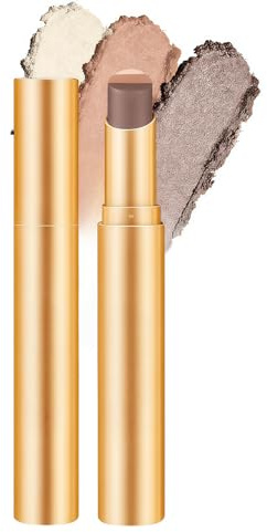 Lápiz de sombra de ojos 3 colores, lápiz sombra ojos en crema resistente al agua, con purpurina larga duración, cremoso con brillo (Style B)
