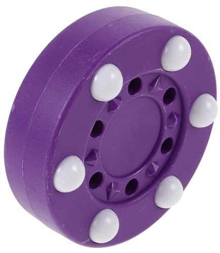 SOPOTUTU Disco de Hockey sobre Patines de Plástico para Competición Entrenamiento Profesional Diseño de Seis Cuentas Color Púrpura Equipo Duradero para Hockey Callejero