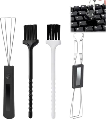 EBHO 4 piezas Kit herramientas extracción teclas Cepillo limpieza de teclado Juego de extractores Pinzas extractoras teclado Interruptores teclas