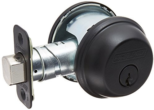 SCHLAGE, Matte Black B60n622k4 Single Cylinder Deadbolt 622