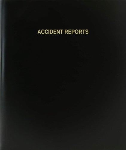 BookFactory Accident Reports Log Book/Journal/Logbook - 120 Page, 8.5''x11'', Black Hardbound (XLog-120-7CS-A-L-Black(Accident Reports Log Book))