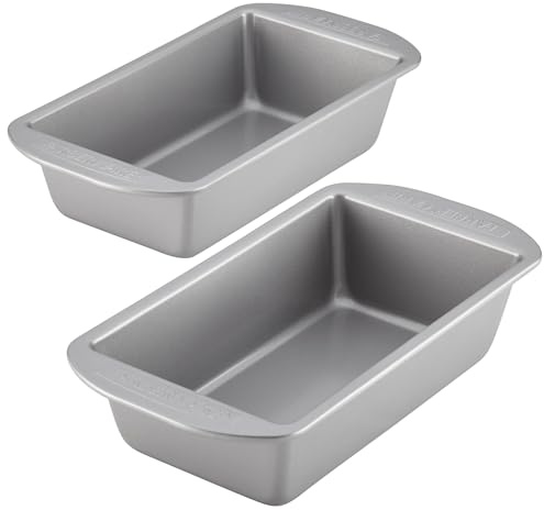 Farberware Bakeware Meatloaf/Nonstick Baking Loaf Pan Set, Two 9-Inch x 5-Inch, Gray