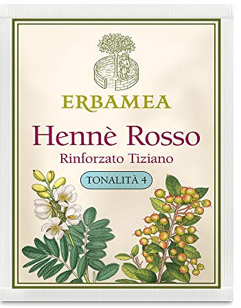 ERBAMEA - HENNE' Polvere Naturale ROSSO RINFORZATO TIZIANO TONALITA' 4 100 GR