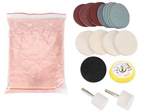 Glas Polier Kratzer Entfernungs Kit Ceroxid Polierpulver Filz Polierrad Polierscheiben Pad mit Drill Adapter Glas Schleifscheibe Windschutzscheibe und Glas