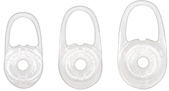 OTOTEC Ohrstöpsel aus Silikon, kompatibel mit Plantronics Voyager Edge V3200/V3240/V3280, kabelloses Bluetooth-Headset, transparent, verschiedene Größen, 3 Stück