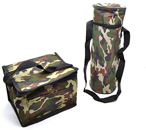 Camouflage Sac isotherme 4,5 l et 1,5 bouteilles Refroidisseur Picnic Camping congélateur nourriture