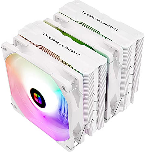 Thermalright Peerless Assassin120 White ARGB Enfriador de aire para CPU(6pipes,dos ventiladores cubierta de disipador de calor de aluminio,AGHP para AMD AM4/AM5 Intel LGA1700/1150/1151/2011/2066