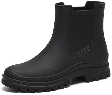 Pearleaf Womens Wellington Rain Boots Outdoor Garden Wellies Boots Ankle Waterproof Shoes Size