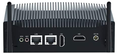 Industrieller Mini-Lüfterlos-PC W 11 Pro, Core i5 1235U, 16GB DDR5 256GB SSD, Dual HD, RJ45 LAN, RS232 COM, USB3.0, Dualband-WLAN, BT4.2, SIM-Slot, kleiner ITX-Computer, RAID, WOL, Auto Power On