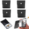 Tragbarer Aschenbecher, 4 Stück, tragbarer Taschenaschenbecher, Taschenaschenbecher, tragbare Zigarettenaschenbecher, feuerfeste Taschenaschenbecher, geruchsdichte Tasche, PVC feuerhemmend, schwarz