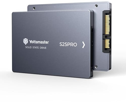 Yottamaster S25PRO 1To SSD SATA III 6Gb/s 2.5'' Solid State Drive, 3D NAND Flash, 400TBW, jusqu'à 560Mo/s, pour Ordinateurs Portables et de Bureau