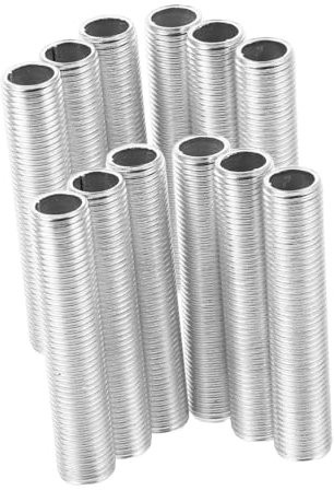 Cabilock 20stücke Gewinderohr Hohl Aus Verzinktem Eisen Für Lampenrohrnippel Reparaturteile Beleuchtung Hardware Home Office Supplies