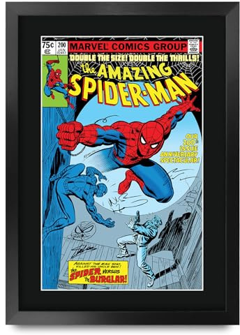 HWC Trading The Amazing Spider-Man Marvel Gifts Printed Signed Autograph Picture for Comic Book Graphic Novel and Manga Fans - A3 Framed