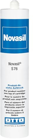 Novasil S76 310 ml Hochtemperatur-Silikon-Klebstoff Anthrazit 1K Acetat Kleber Dichtung Backofen Metall Glaskeramik Industrie Elastisch Lebensmittelgeeignet