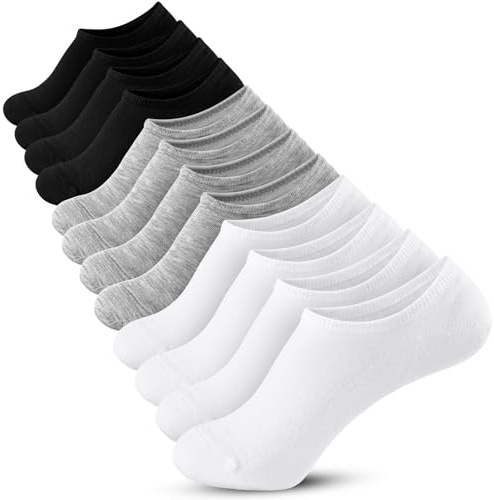 OFFCUP Trainer Socks for Womens and Mens, 6 Pairs No Show Ankle Socks | Low Cut Invisible Non Slip Liner Socks, Multipack Casual Footies for Sneaker Loafers Boat Shoes