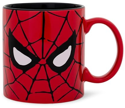 Silver Buffalo Marvel Spider-Man Face Jumbo Ceramic Coffee Mug, 20-Ounces, Red(Pack of 1)