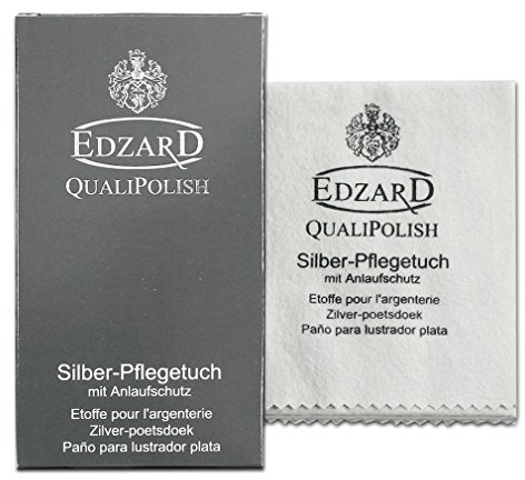 EDZARD QualiPolish® silver-skötshandduk, storlek 30 x 45 cm