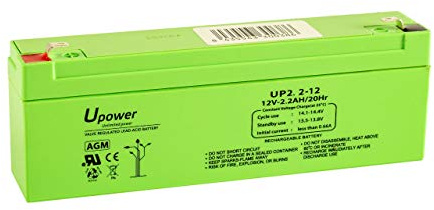 Batería U-Power Plomb AGM 12V 2.2Ah F1 4,8mm