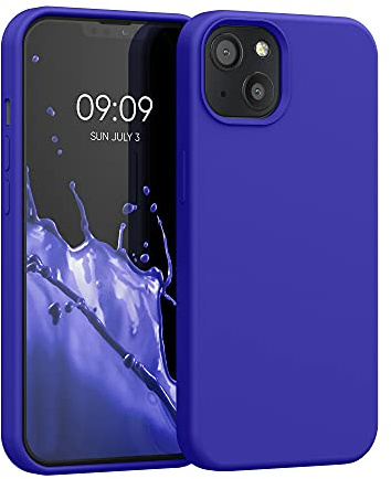kwmobile Housse Compatible avec Apple iPhone 13 Coque - Housse de téléphone Protection Souple en TPU Silicone - Bleu Baltique
