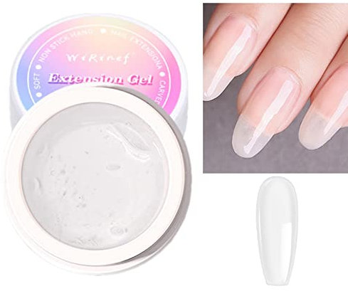 GIMOCOOL Fest Nagelkleber für Tips,15ML Solid Nail Glue UV Kleber für Nägel,Nail Art Strass-Kleber-Gel,Nail Gem Kleber Gel Super starker Nagelkleber, DIY-Nagelkunst-Design