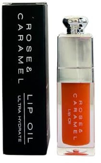 Rose & Caramel Lip Oil, Hydrating, Fruit Flavoured, Tinted, Non Sticky, Long Lasting Lip Gloss (Passion Fruit)