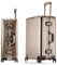 Aluminium Reisekoffer Bordkoffer Hartschalen-Koffer Trolley Rollkoffer Handgepäck Teleskopgriff, TSA, 4 Rollen (Titangold, S)
