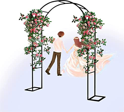 Arche Jardin pour Rosiers Plantes Grimpantes, Metal Arceau à Rosiers, Arche de Rosiers Vigne Mariage, Pergola Tonnelle de Jardin, Intérieur Extérieur Décoration de Fête,350x220x40CM