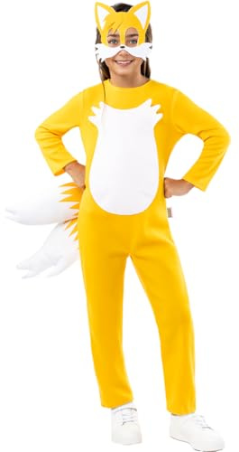 Funidelia | Déguisement de Tails - Sonic pour fille et garçon Jeux vidéo & Films et Cinéma - Déguisement pour enfant et accessoires pour Halloween, carnaval et fêtes. - Taille 3-4 ans