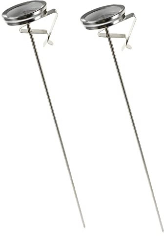 ULTECHNOVO 2Pièces Thermomètre à Acier Inoxydable Pour Cuisine De Thermomètres Réglables Pour Viande Et Friture Lecture Rapide Et Précise