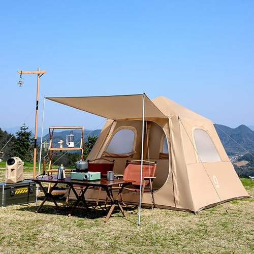 Tente de Camping Gonflable Facile à Installer, Tente Familiale pour 3-4 Personnes