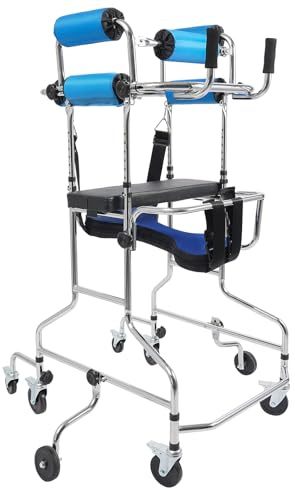 Andador andador con 8 ruedas con altura ajustable 116-140 cm y ancho 20-35 cm para personas con movilidad reducida