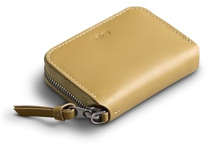 Bellroy Folio Piccolo (Small Leather Zip Wallet for Men and Women, with Storage for Cards, Coins and Keys) - Mustard