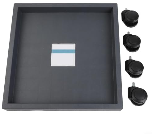 Bandeja cuadrada de carga pesada con ruedas giratorias silenciosas, base de plástico para contenedores de plantas al aire libre que ofrece una fácil maniobrabilidad y estabilidad (interior de 32,5 cm)