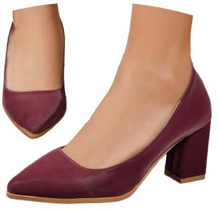 Nuqqichongtian Scarpe alte da donna – Piedi Pumps Con Cinturino Alto Tacco Alto Da infilarsi Inferiore Donna Tacco Largo Scarpe da Sposa Scarpe da Festa Tacco Elegante