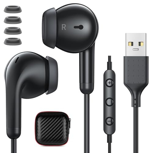 USB Auriculares PC con Cable para Oficina PS 5 4 Juegos Transmisión En Vivo