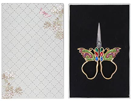 Tijeras de costura de acero inoxidable de estilo vintage, tijera de bordado para uso doméstico, tijera de costura mini portátil decorativa y de corte preciso con mango ergonómico