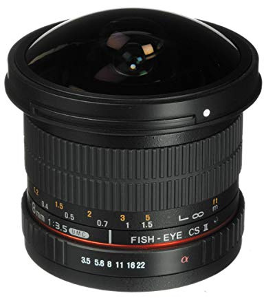Rokinon HD8M-NEX 8 mm f/3.5 HD Fischaugenobjektiv mit Abnehmbarer Blende für Sony E-Mount DSLR