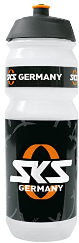SKS GERMANY LOGO BOTTLE LARGE Gourde de 750 ml au design (accessoire de vélo pour tous les porte-bidons courants, valve push-pull anti-fuite, forme ergonomique, bouchon amovible)