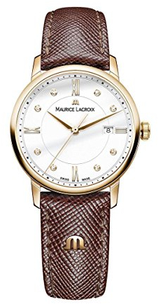 Maurice Lacroix Damen Analog Quarz Uhr mit Leder Armband EL1094-PVP01-150-1