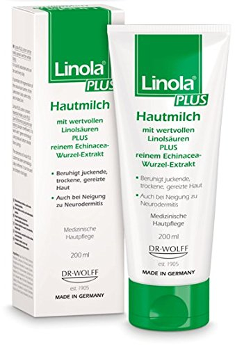 Linola Plus Hautmilch Spar-Set 2x200ml. Für die tägliche Anwendung am ganzen Körper. Juckreizlindernd und hautberuhigend.