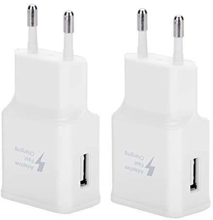 2er Pack USB Ladegerät, Netzteil Steckdosenadapter, Ersatz-Original Schnellladegerät Für Samsung Galaxy S8 S9 S10 S20 S21 Plus S10e 5G S7 A56 A54 A52s A50 A51 A36 A34 A30 A20 A16 A15 A14 A06 A05s