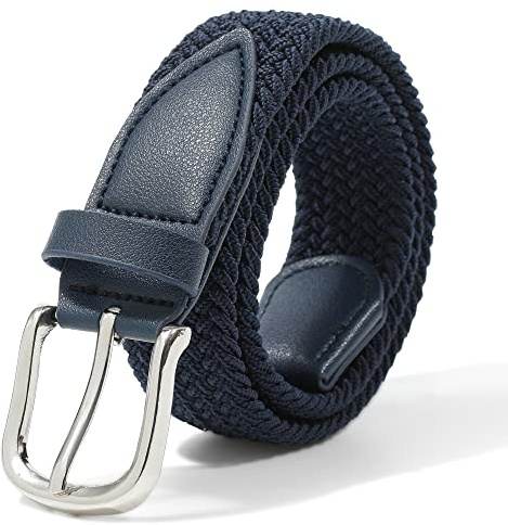 WELROG barnbälte pojkar – elastiskt bälte för barn inget hål bälte för pojkar och flickor, Marinblå, 66 cm