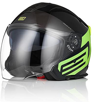 ORIGINE Motorrad Helm Jet Helm Scooter mit Doppelvisier genehmigt ECE 22-06
